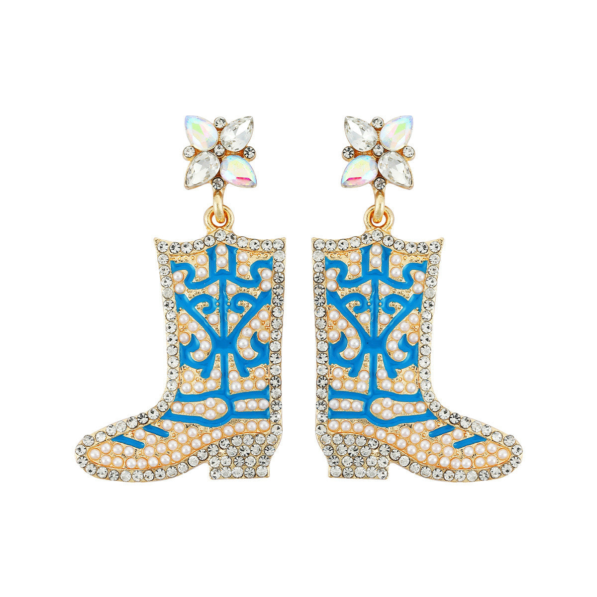 Wholesale Love Boots, Rice Bead Alloy Earrings